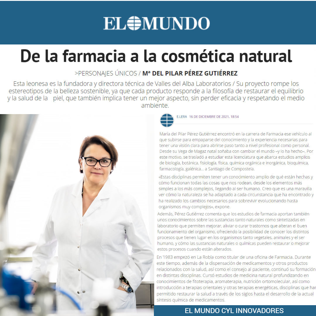 El mundo innovadores: De la farmacia a la cosmética natural